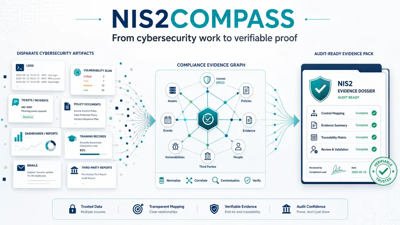 NIS2COMPASS overview: from scattered cybersecurity artefacts to audit-ready evidence